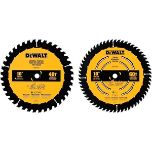 DEWALT 10 in. 24 Tooth General Purpose Saw Blade, Ultra Sharp Carbide Table Saw Blade (DWA11024)(10 Inches (Pack of 5))