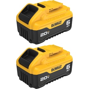 DEWALT 20V MAX Battery, Premium 6.0Ah Double Pack (DCB206-2)(20V MAX 6 Ah)