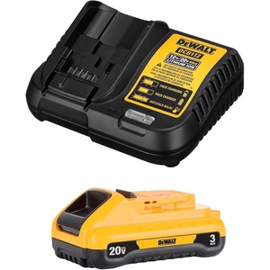 DEWALT 20V MAX Battery and Dewalt Battery Charger Combo XR POWERPACK™ 4Ah , LED Charge Indicator(DCB2104C)(3 Ah)