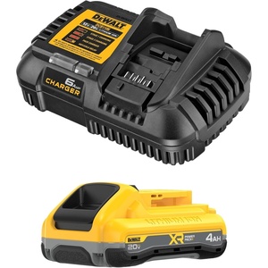 DEWALT 20V MAX Battery and Dewalt Battery Charger Combo XR POWERPACK™ 4Ah , LED Charge Indicator(DCB2104C)(4 Ah)