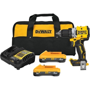 DEWALT 20V MAX XR Brushless Cordless 1/2 in. Drill Driver Kit With DEWALT POWERPACK Batteries and Charger (DCD801QQ2)