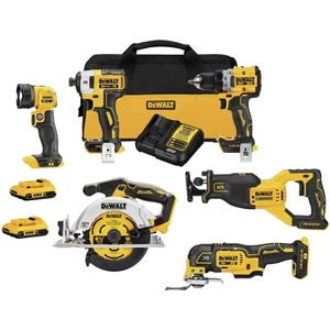 DEWALT 20V MAX* XR Cordless Combo Kit (6-Tool) with (2) Ah Batteries and Charger (DCK648D2) | Includes DCD800 Drill, DCF887 Impact, DCS382 Recip, DCS565 Circ Saw, DCS356 Multi-Tool, DCL040 Light, 2) 2.0ah Batt, Charger