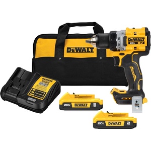 DEWALT 20V MAX XR Cordless Drill/Driver Kit, Brushless, Compact, with 2 Batteries and Charger (DCD800D2) | Compact 6.37 in Head, Metal Ratcheting Chuck, 2-Speed Up to 2, 000 Rpm. Kit: 2×2.0ah Batts and Charger, (2 Batteries)