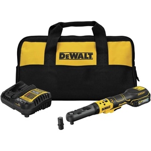 DEWALT 20V MAX XR Cordless Ratchet, 3/8″ and 1/2″ Sealed Head Ratchet, Bare Tool Only (DCF510B)(Kit with Battery)