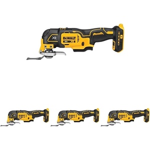 DEWALT 20V Oscillating Tool, Cordless, Wood Blades, Sandpaper, Tool Bag, Battery and Charger Included (DCS356SD1)(Tool Only (Pack of 4))
