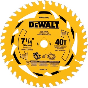 DEWALT 7-1/4 in. 40T Circular Saw Blade (DWA271440)