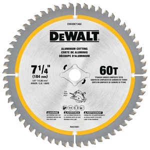 DEWALT 7-1/4In 60T Aluminum Saw Blade (DWAM71460)