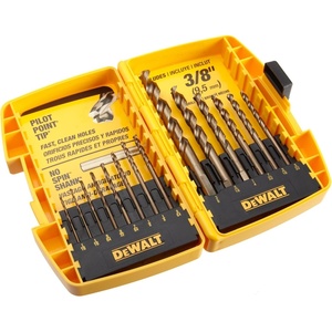 DEWALT Black Oxide Drill Bit Set, 20-Piece (DW1177)(14 Pieces)