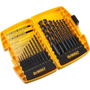 DEWALT Black Oxide Drill Bit Set, 20-Piece (DW1177)(17 Pieces)