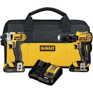 DEWALT (DCK280C2) 20V MAX Impact Driver and Drill Combo Kit(Impact Driver/Drill Combo Only)