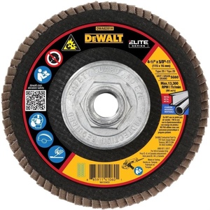 DEWALT DWA8280H 40G T29 XP Ceramic Flap Disc, 4-1/2″ x 5/8″(60G 5/8-Inch Hub)
