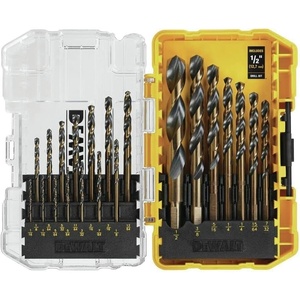 DEWALT Drill Bit Set, 21 Pc High Speed Steel DEWALT Bits, Black and Gold Oxide Coated, 135 Degree Split Point, 31 Degree Helix (DWA1181)(One Size (Pack of 5))