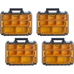DEWALT TSTAK Tool Organizer, Small Parts and Screw Organizer Tool Box with Removable Compartments, (DWST17805)(17.25″ L x 13.25″ W x 4.62″ H (Pack of 4))