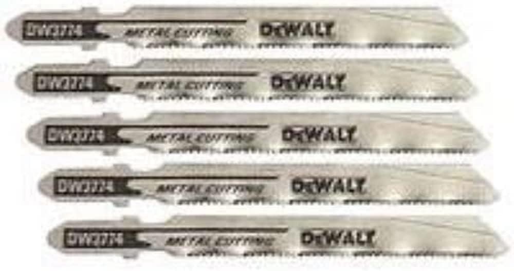 image:imageDEWALT DW37705 Jigsaw Blades Thick Metal Cutting TShank 3Inch 14TPI 5Pack DW37705One Size