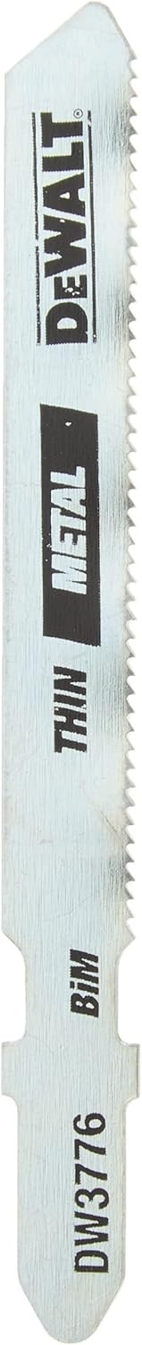 image:imageDEWALT DW37705 Jigsaw Blades Thick Metal Cutting TShank 3Inch 14TPI 5Pack DW37705One Size