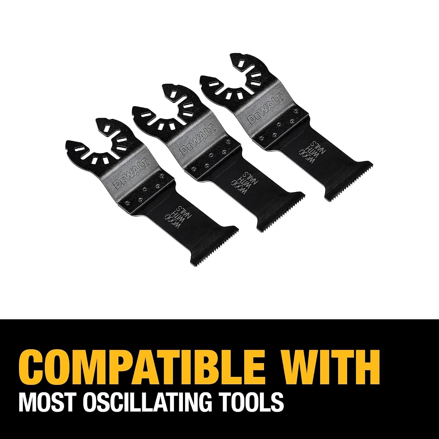 image:imageDEWALT 114 In Titanium Oscillating Tool Blade For Wood with Nails 3 Pack DWA42033One Size