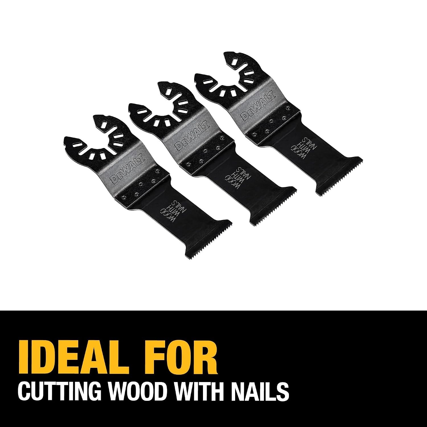 image:imageDEWALT 114 In Titanium Oscillating Tool Blade For Wood with Nails 3 Pack DWA42033One Size Pack of 5