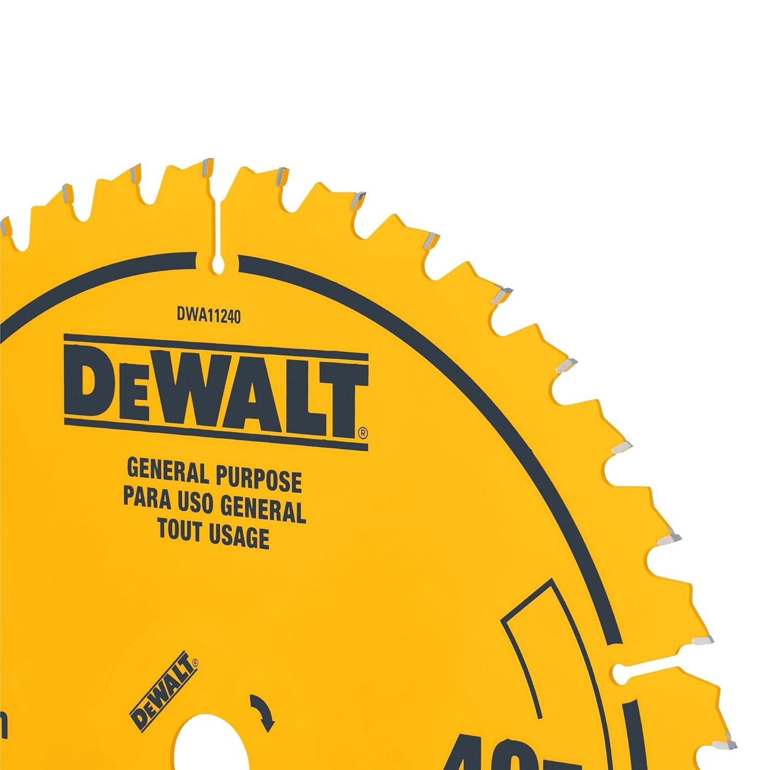 image:imageDEWALT 12 in 40T General Purpose Saw Blade DWA11240One Size
