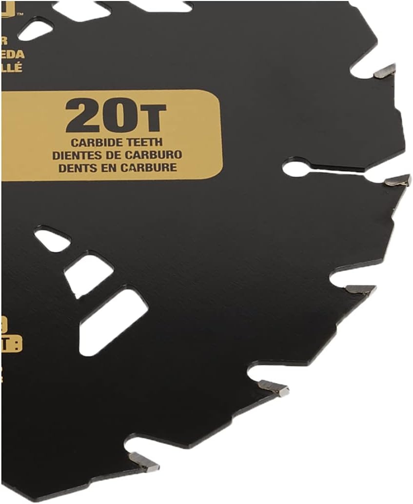 image:imageDEWALT 714 Circular Saw Blade for Pressure Treated and Wet Lumber ATB Thin Kerf 58 and Arbor 20Tooth DW3174 Black