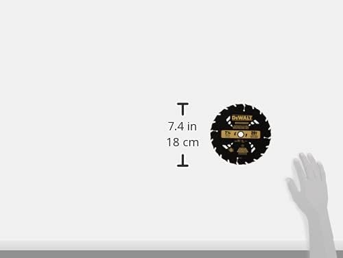 image:imageDEWALT 714 Circular Saw Blade for Pressure Treated and Wet Lumber ATB Thin Kerf 58 and Arbor 20Tooth DW3174 Black