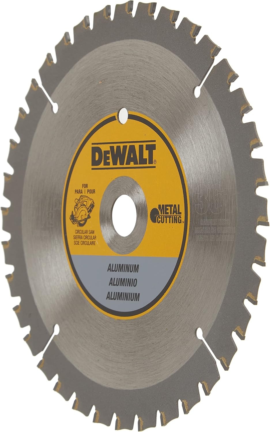 image:imageDEWALT Circular Saw Blade 6 12 Inch 36 Tooth Aluminum Cutting DW9152