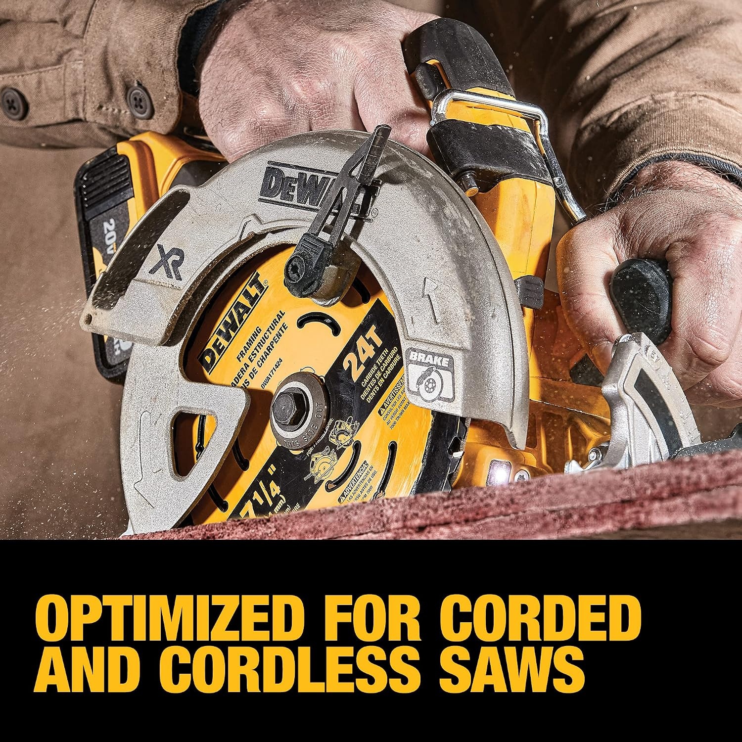 image:imageDEWALT Circular Saw Blade 7 14 Inch 24 Tooth Wood Cutting DWA171424B10 10 Count Pack of 1New