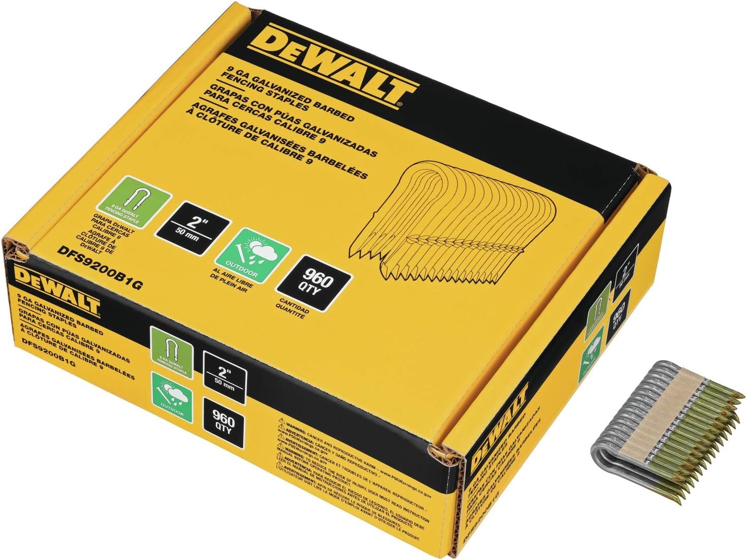 image:imageDEWALT DFS9200B1G 2 9 GA Galvanized Barbed Fencing Staples
