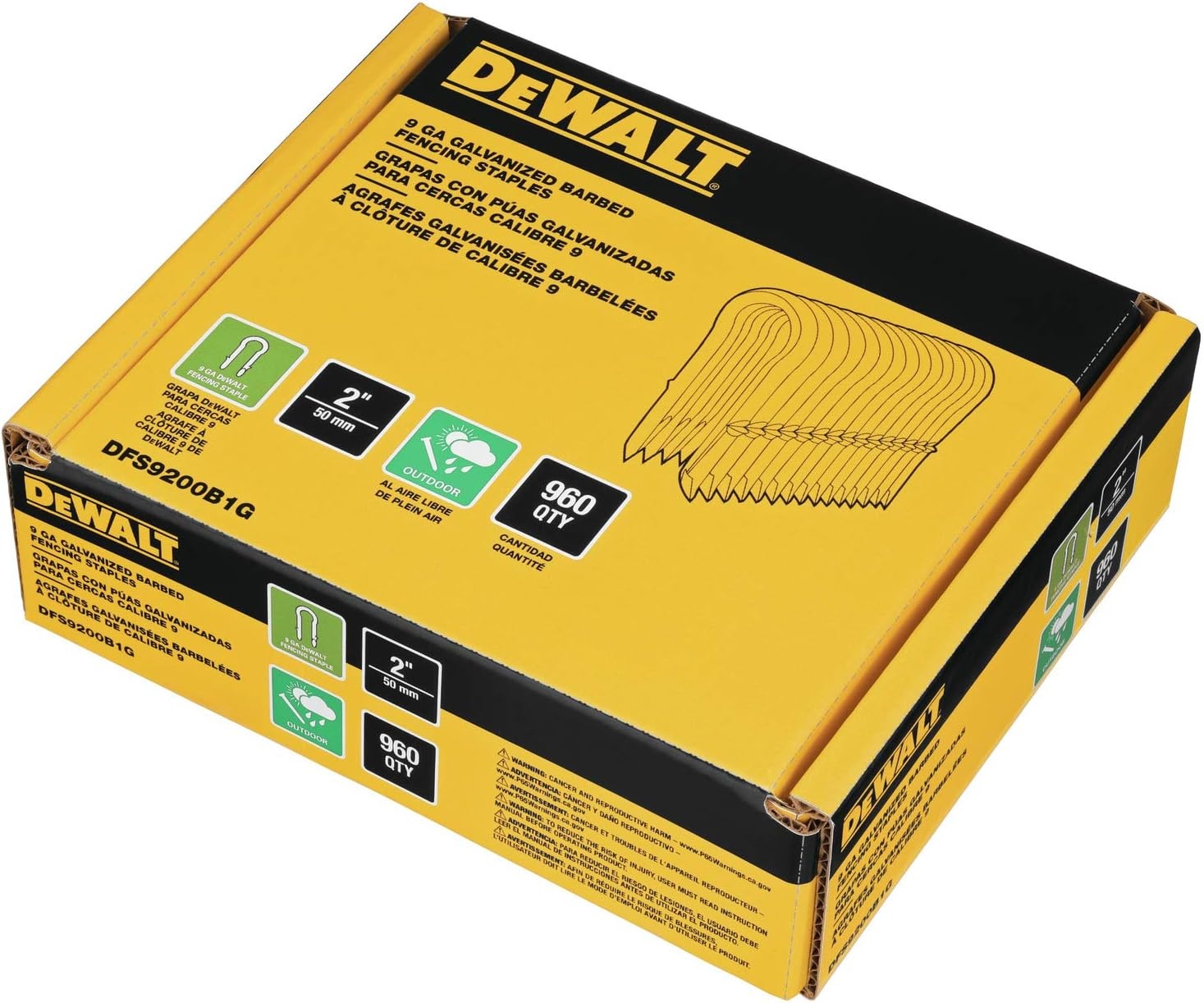 image:imageDEWALT DFS9200B1G 2 9 GA Galvanized Barbed Fencing Staples