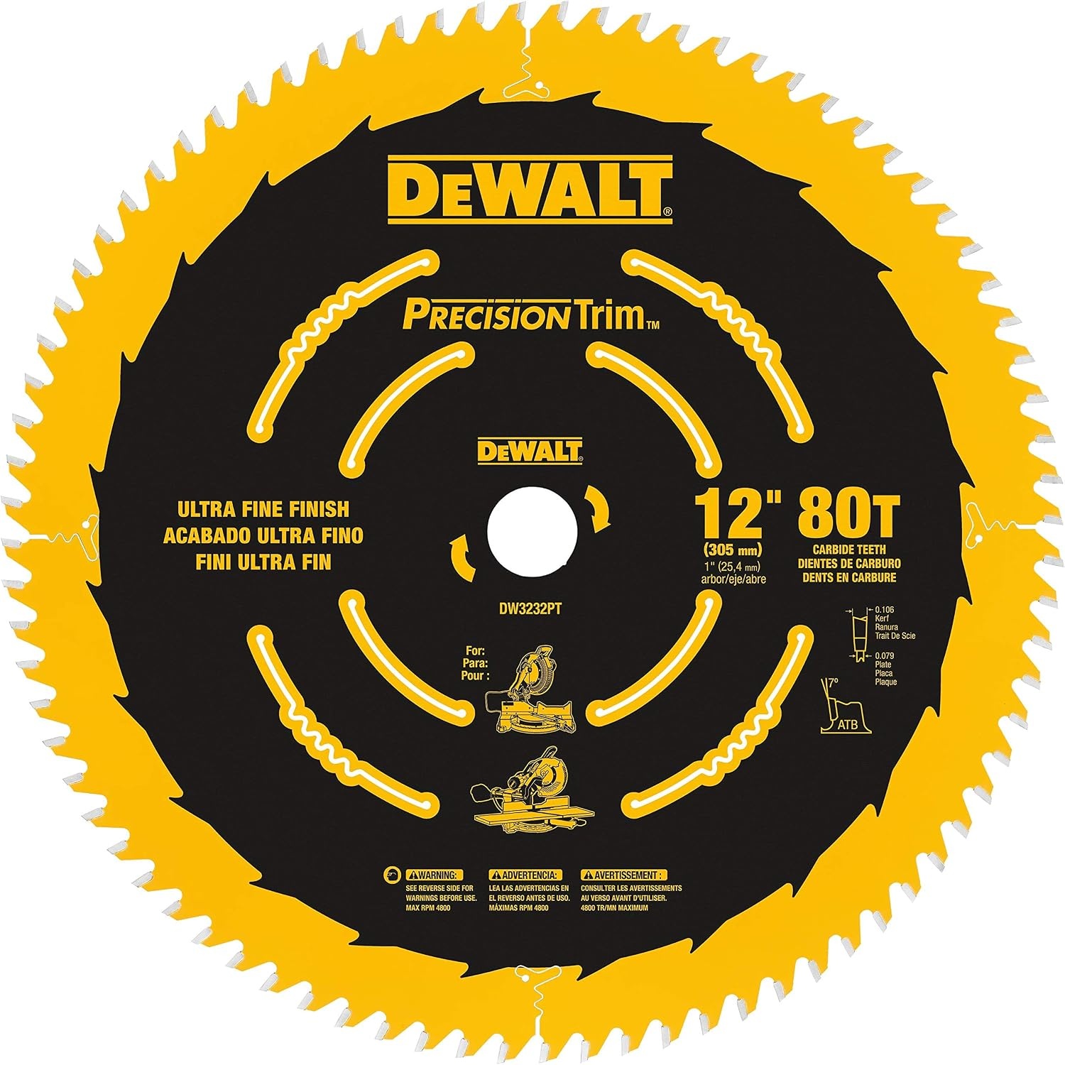 image:imageDEWALT DW3232PT Crosscutting Saw Blade