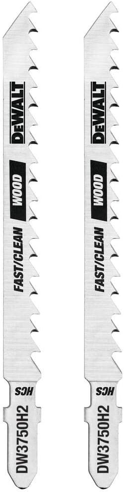 image:imageDEWALT DW3750H2 4Inch 6TPI Fast Wood Cut High TShank Jig Saw Blade 2Pack