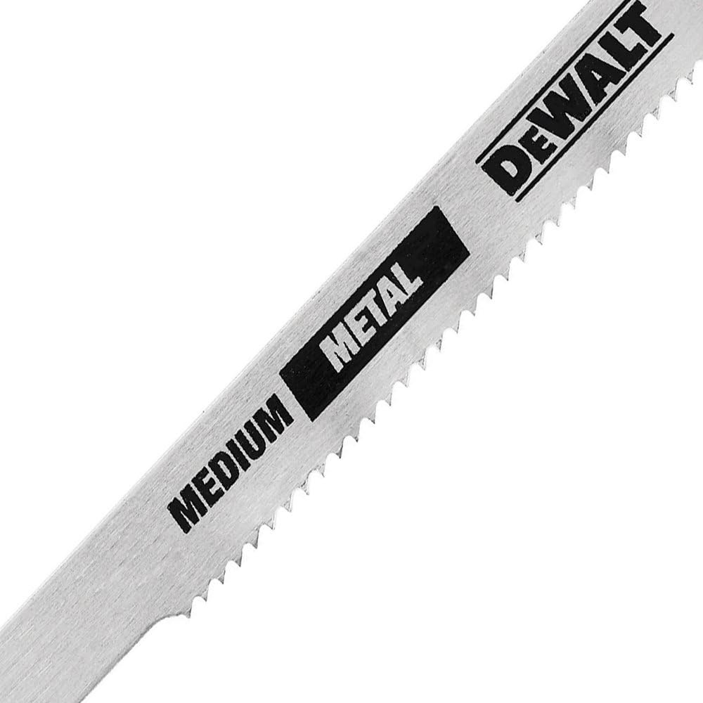image:imageDEWALT DW3755H 4Inch 8 TPI AluminumFiberglass Cut HCS TShank Jig Saw Blade 5PackSteel
