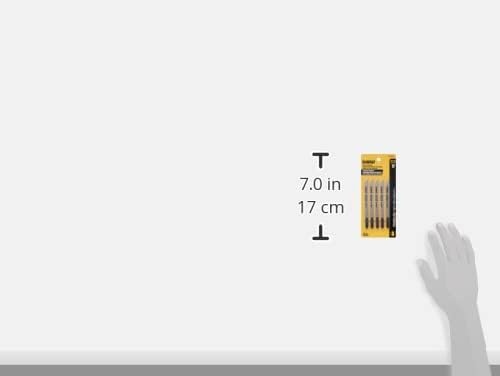 image:imageDEWALT DW3762H2 4Inch 10TPI Laminate Down Cutting HSC TShank Jig Saw Blade 2PackBiMetal