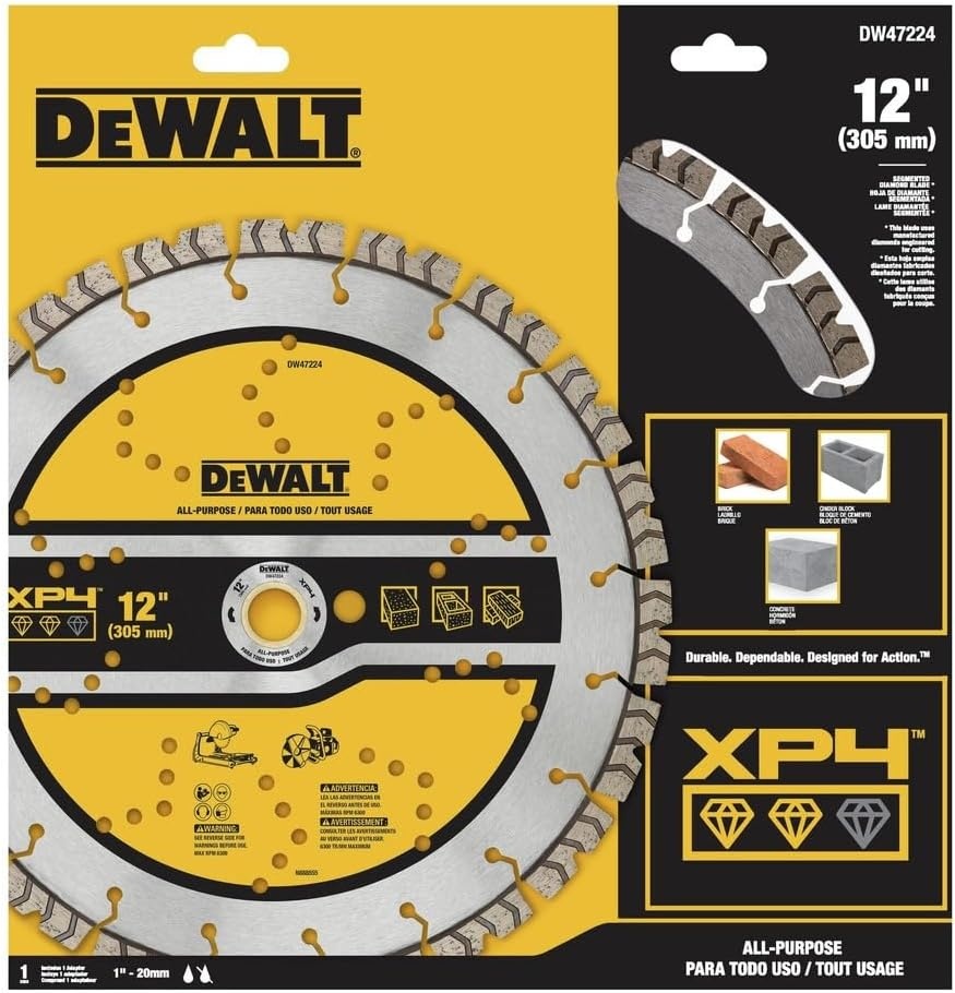image:imageDEWALT DW47224 12IN SEGMENTED XP4 ALL PURPOSE