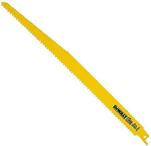 image:imageDEWALT DW48022 6Inch 6 TPI Taper Back BiMetal Reciprocating Saw Blade 2Pack Yellow12 inch