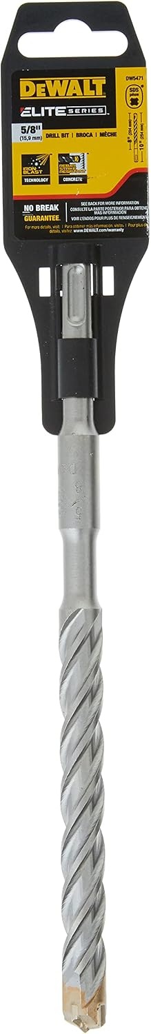 image:imageDEWALT DW5474 34Inch by 8Inch by 10Inch Rock CarbideTM 4 Cutter SDS Hammer BitSilver58Inch