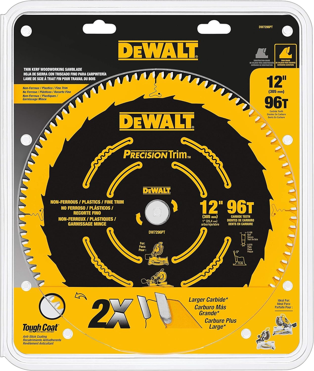 image:imageDEWALT DW7296PT Crosscutting Saw Blade