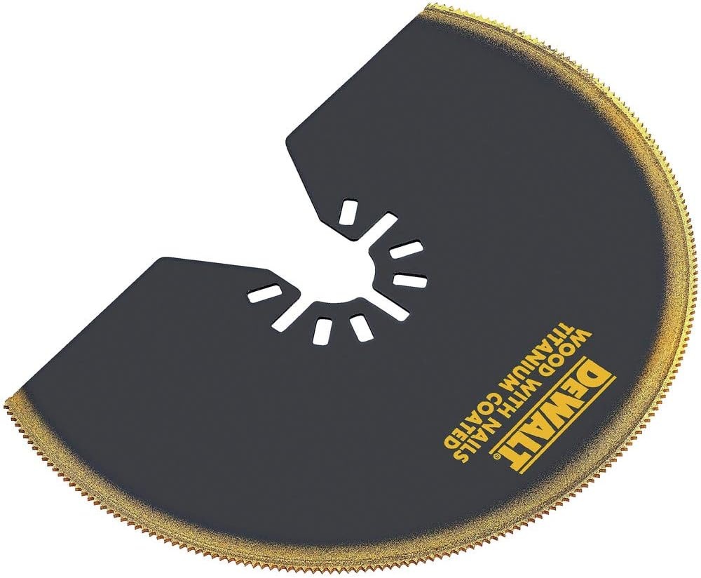 image:imageDEWALT DWA4211 Oscillating Titanium Nitride Coated Semicircle Blade Black