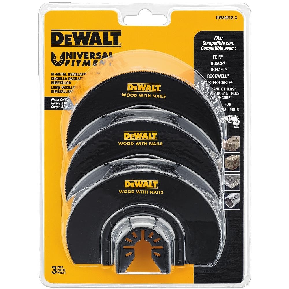 image:imageDEWALT DWA42123 Oscillating Flush Cut Blade 3PKOne Size Pack of 5