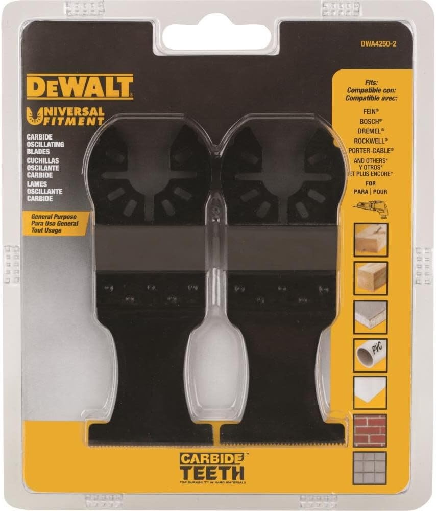 image:imageDEWALT DWA42502 Carbide Oscillating Blade 2 Pack 138