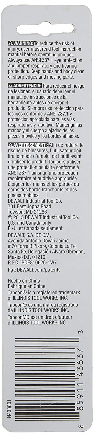 image:imageDEWALT DWA5100 Impact Ready Masonry Bit 532 x 4 x 6Multi