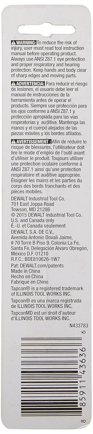 image:imageDEWALT DWA5100 Impact Ready Masonry Bit 532 x 4 x 6Multi