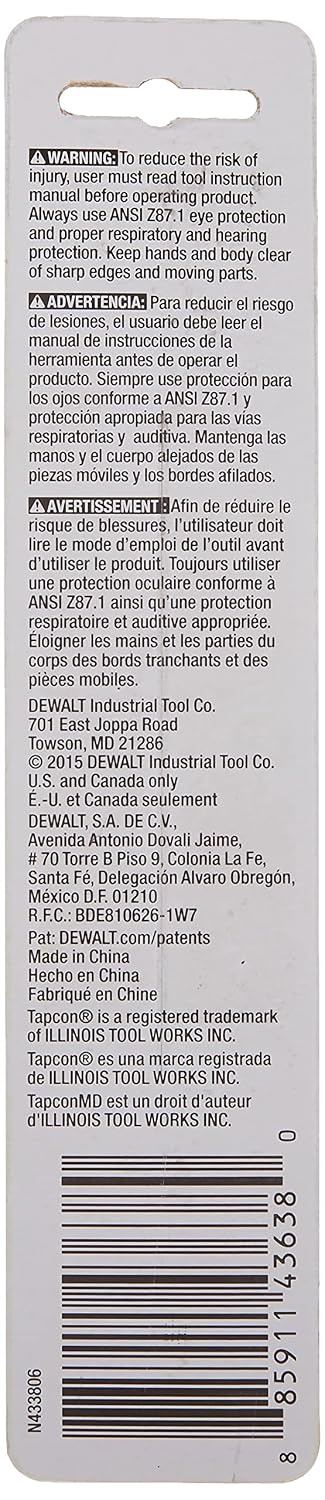 image:imageDEWALT DWA5100 Impact Ready Masonry Bit 532 x 4 x 6Multi