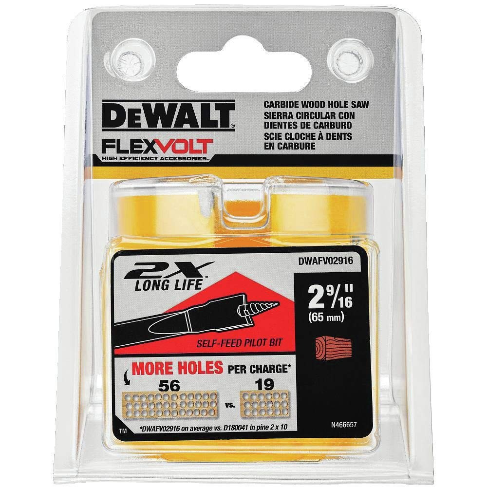 image:imageDEWALT DWAFV02916 FLEXVOLT Carbide Wood Hole Saw Blade 2916