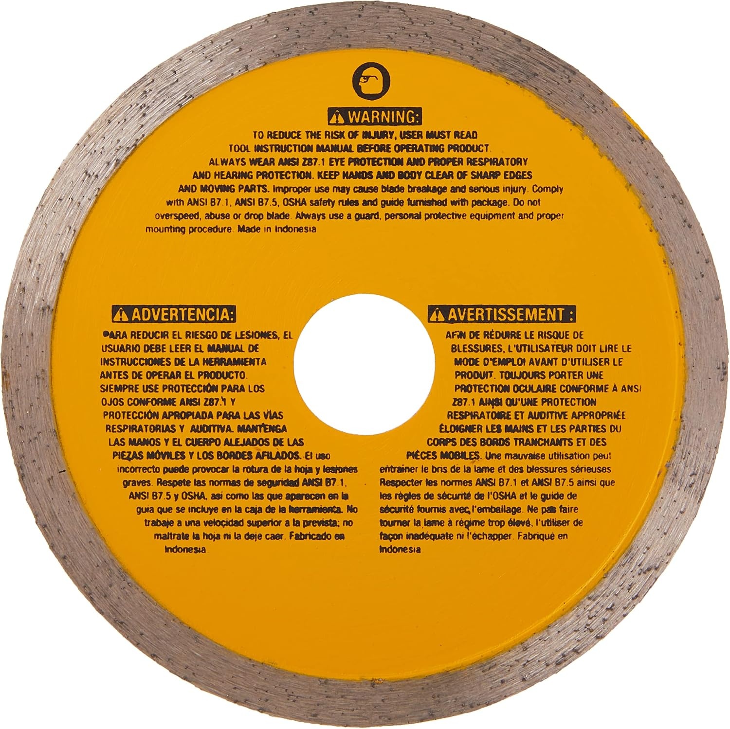 image:imageDEWALT Diamond Blade for Porcelain Tile WetDry 412Inch DW4765