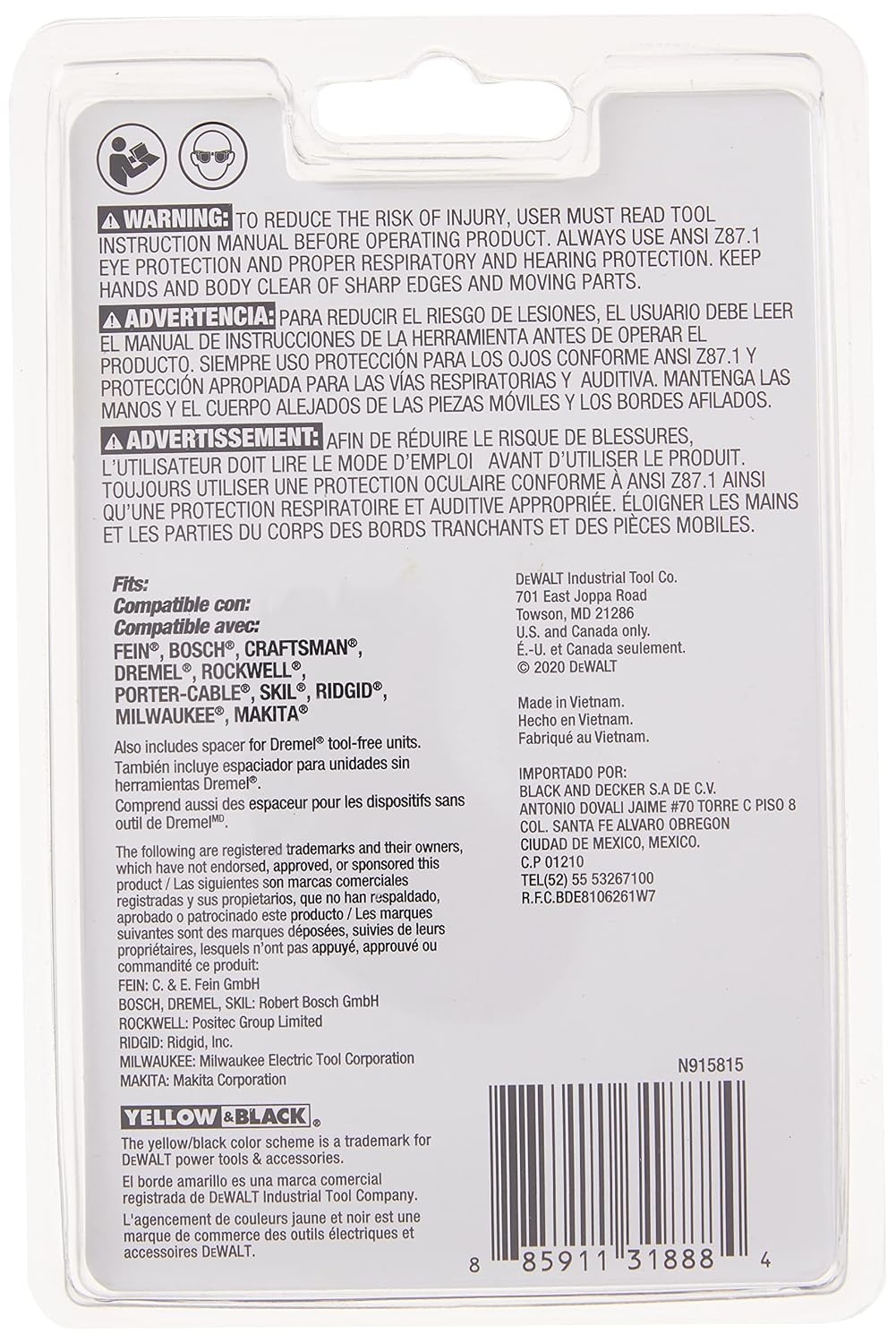 image:imageDEWALT Dwa4208 Oscillating Wood Detail Blade BlackOne Size