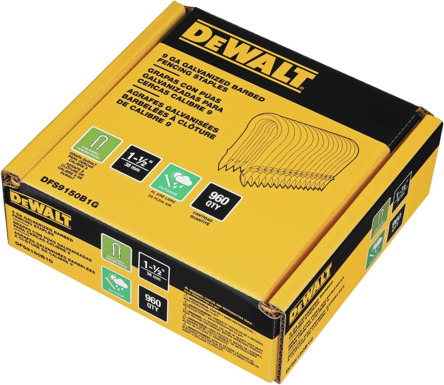 image:imageDEWALT Galvanized Barbed Fencing Staples 15 9 GA DFS9150B1G