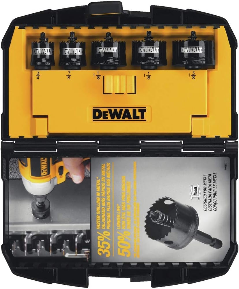 image:imageDEWALT Hole Saw Kit Impact Ready 5Piece D1800IR5