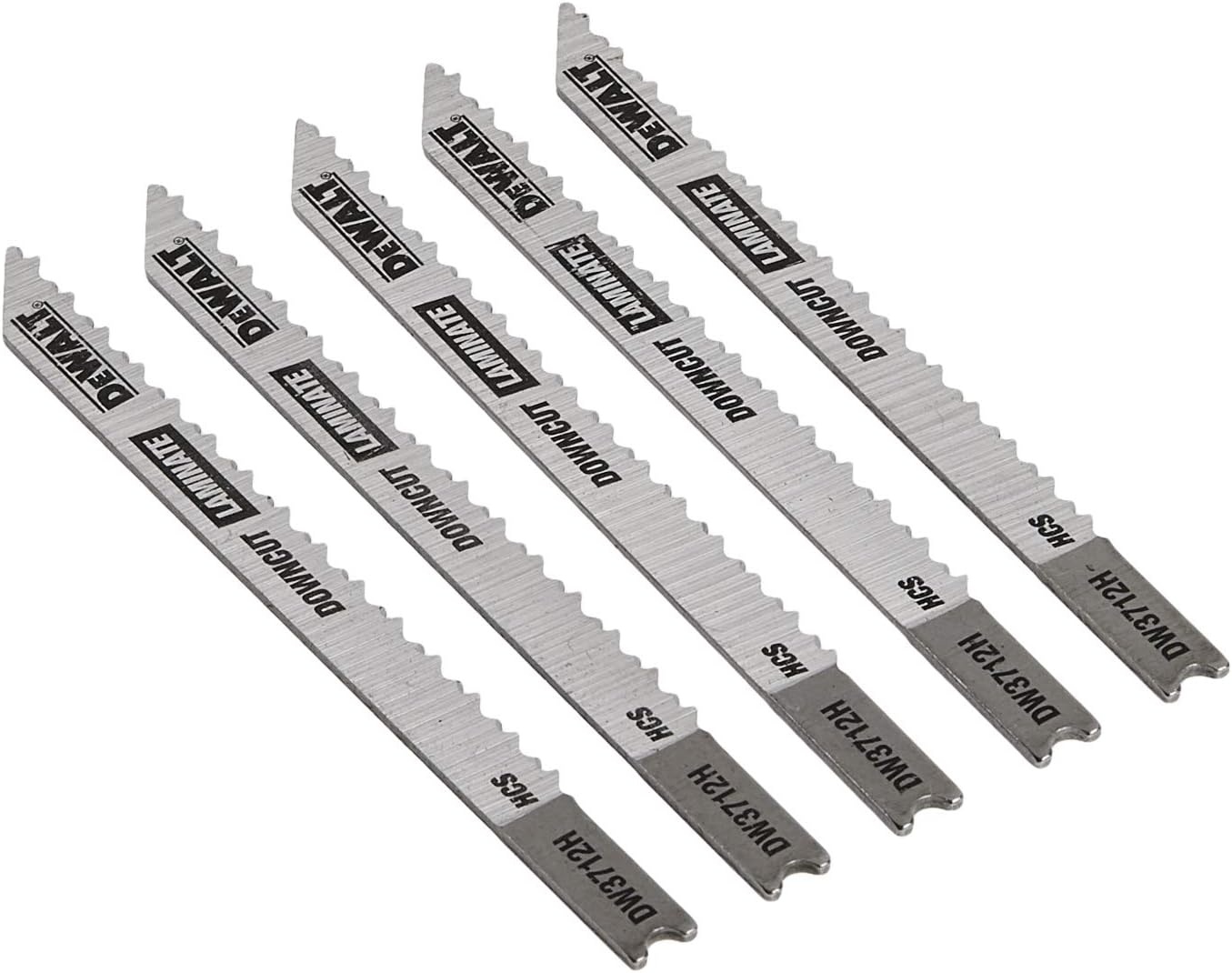image:imageDEWALT Jigsaw Blades Laminate Down Cutting UShank 4Inch 10TPI 5Pack DW3712H
