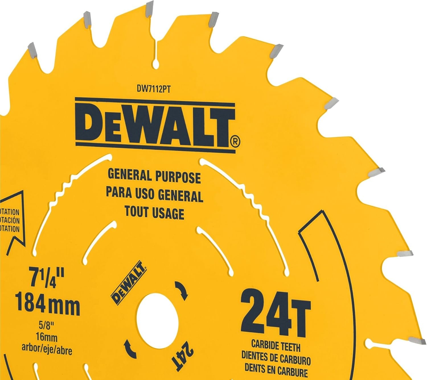 image:imageDEWALT Miter Saw Blade Precision Trim 714Inch 40Tooth DW7114PT24Tooth