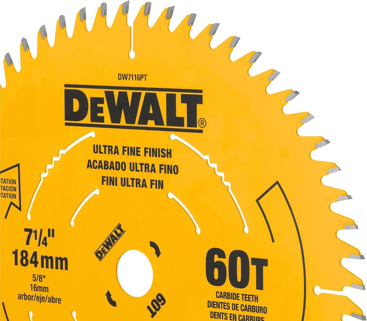 image:imageDEWALT Miter Saw Blade Precision Trim 714Inch 40Tooth DW7114PT60Tooth